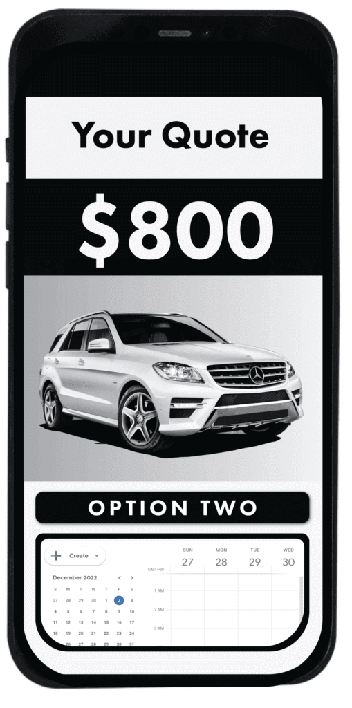 Detailing 14 An example quote for detailing prices offered in USA by TintBusiness