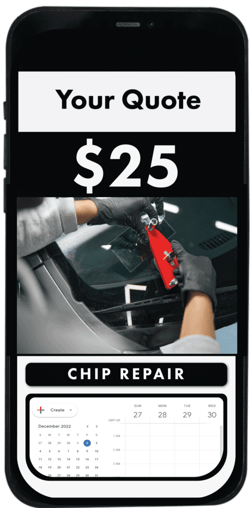 Windshield Chip Repair 16 a price example in USA for autoglass chip repair